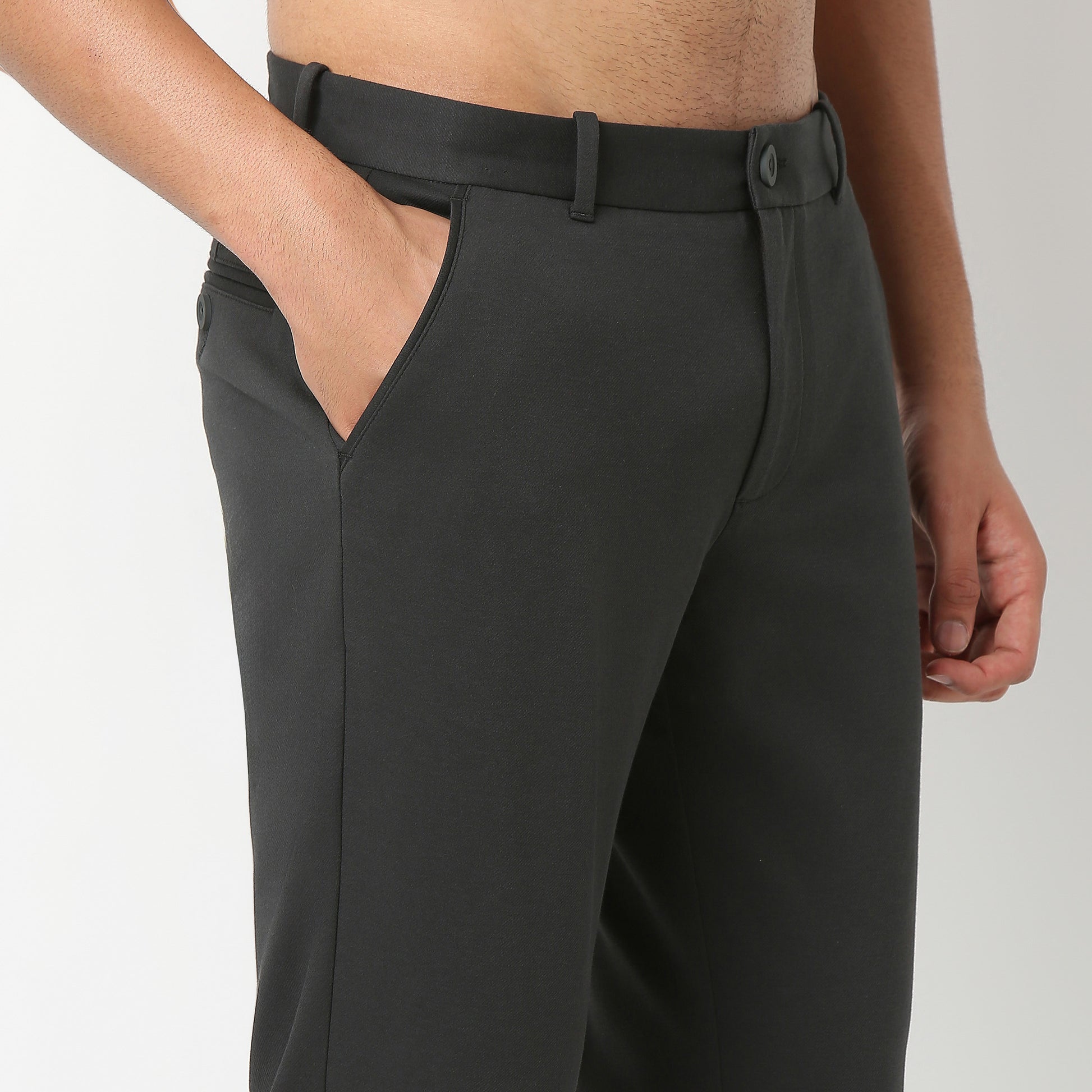 Ankle Length Knit Crop Chinos - Ulitimate Comfort - 4 Way Stretch & Flexibility