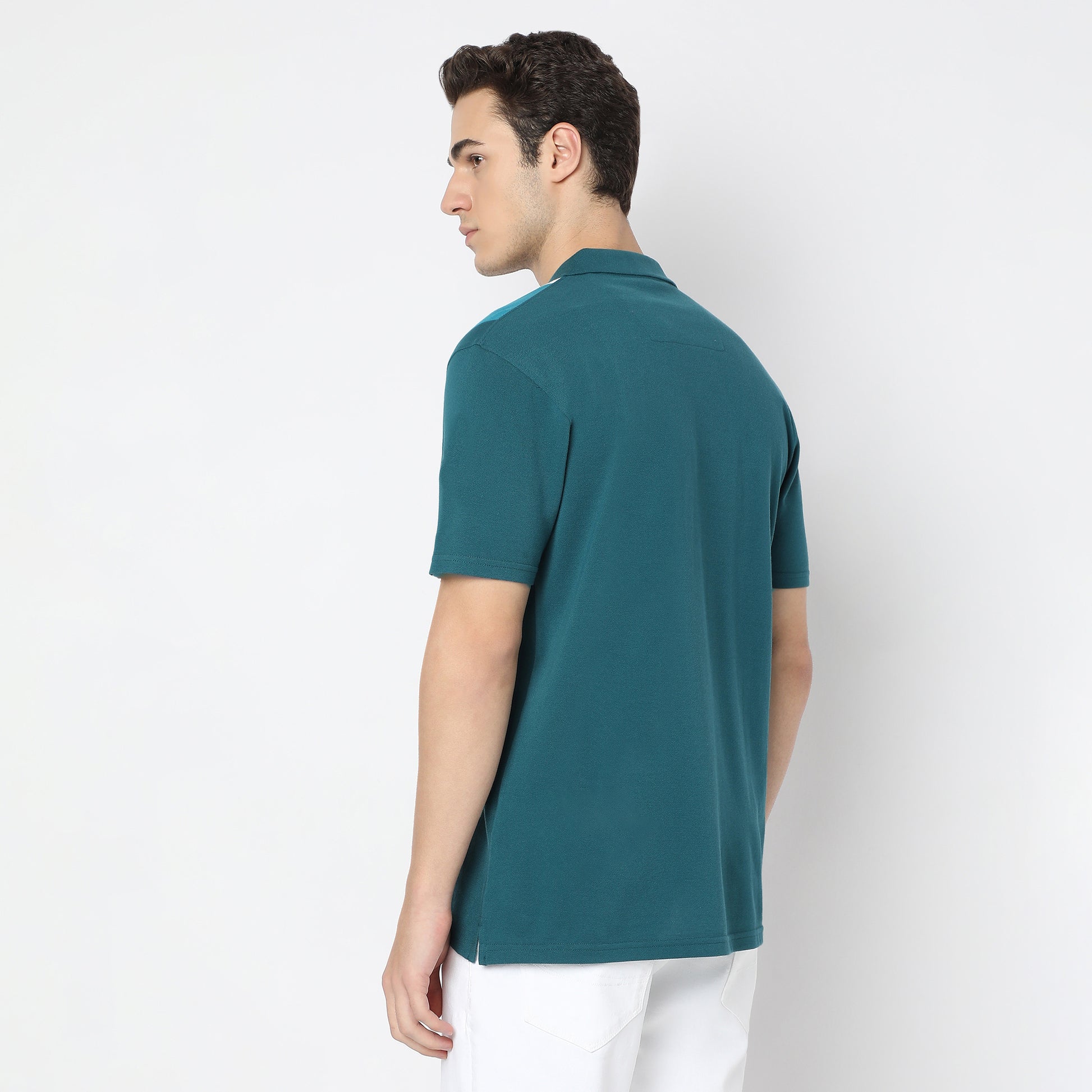 Structured Modern Smart University Style Half Sleeve Cuban Shirt