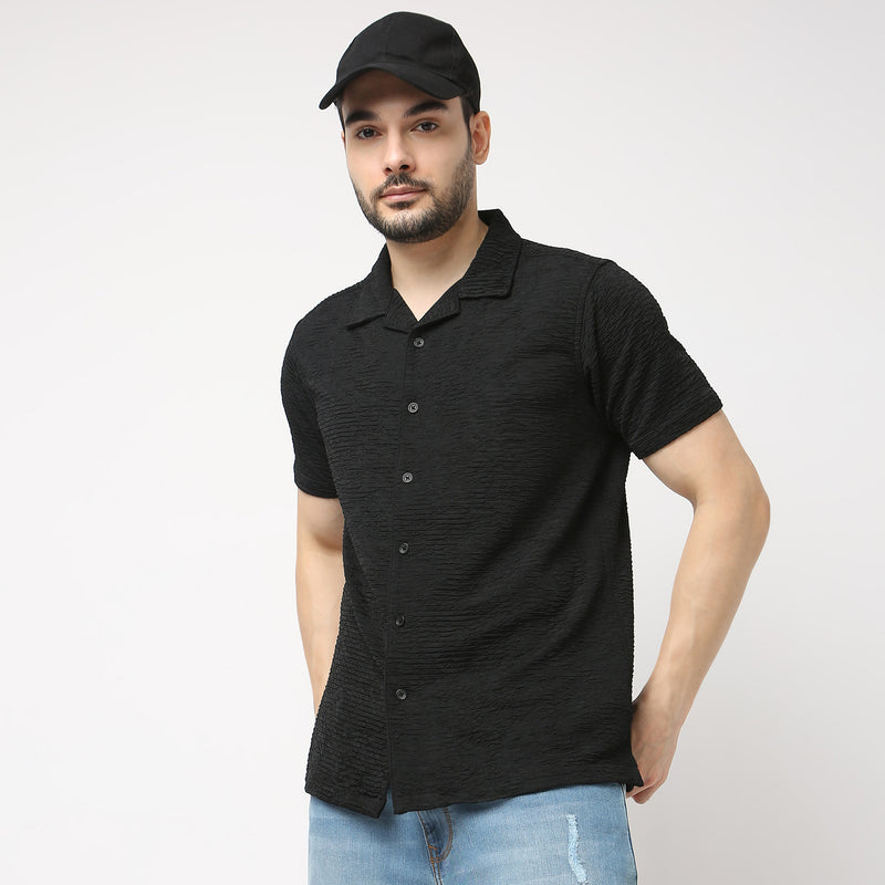 Regular Fit Structured Casual Shirt