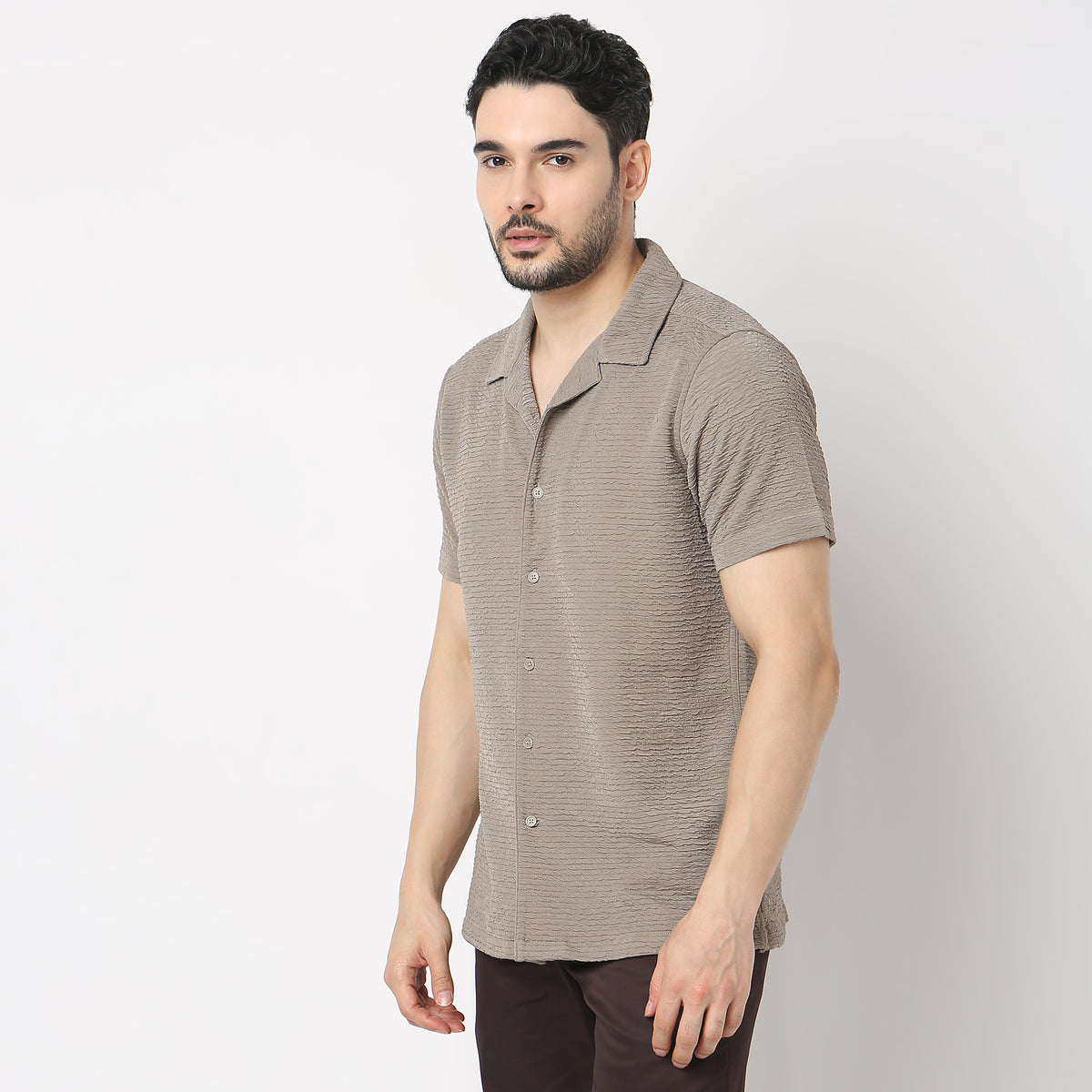 Regular Fit Structured Casual Shirt