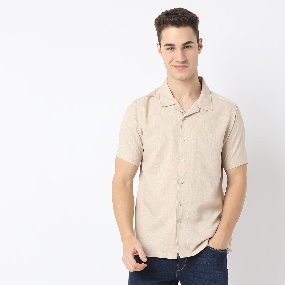 Regular Fit Camp Collar Retreat Shirt