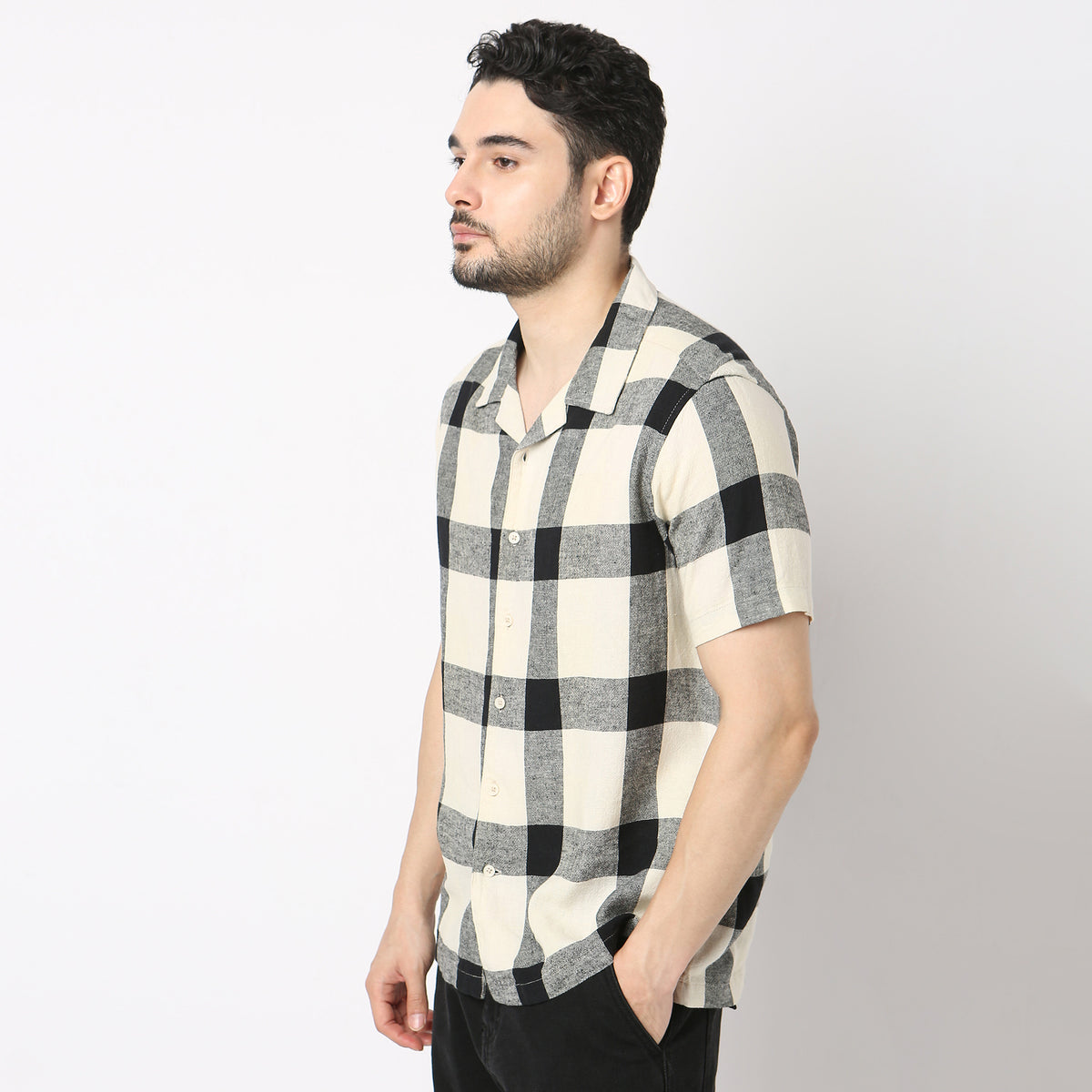 Regular Fit Checkered Mood Shirt