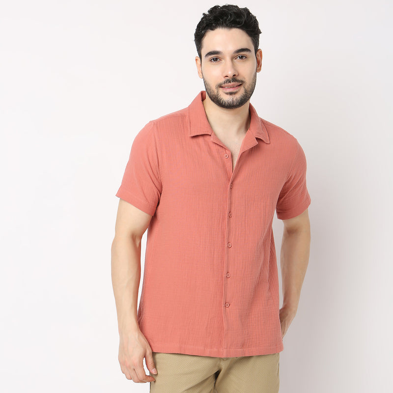 Regular Fit Solid Shirt