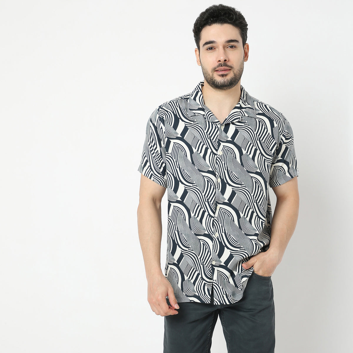 Regular Fit Printed Retreat Shirt