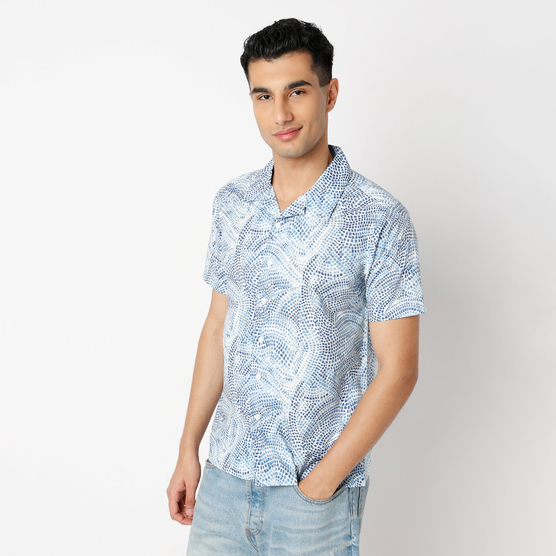 Regular Fit Printed Regular Length Shirt