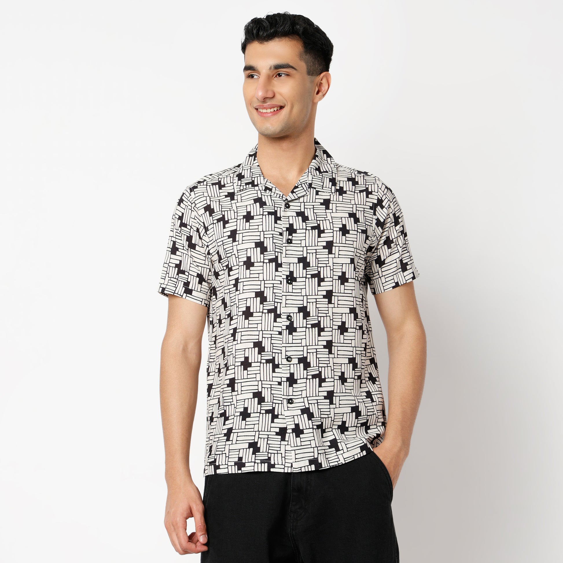 Regular Fit Printed Regular Length Shirt