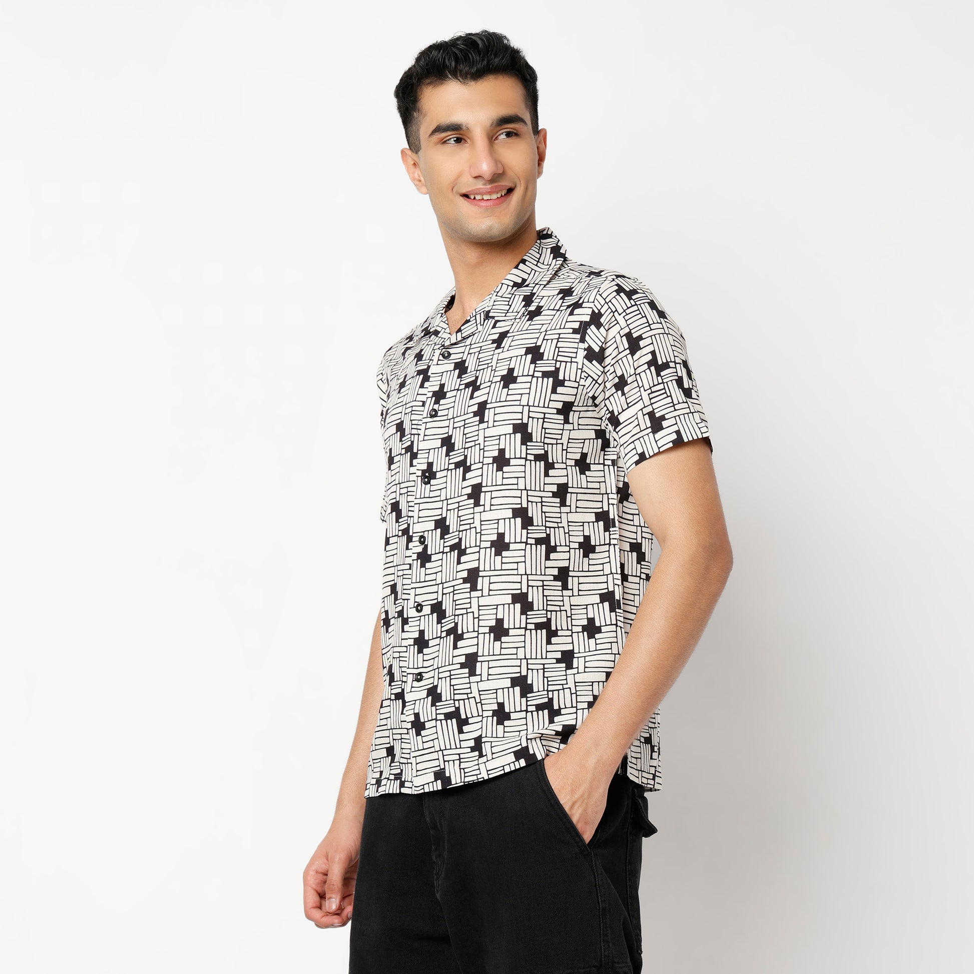 Regular Fit Printed Regular Length Shirt