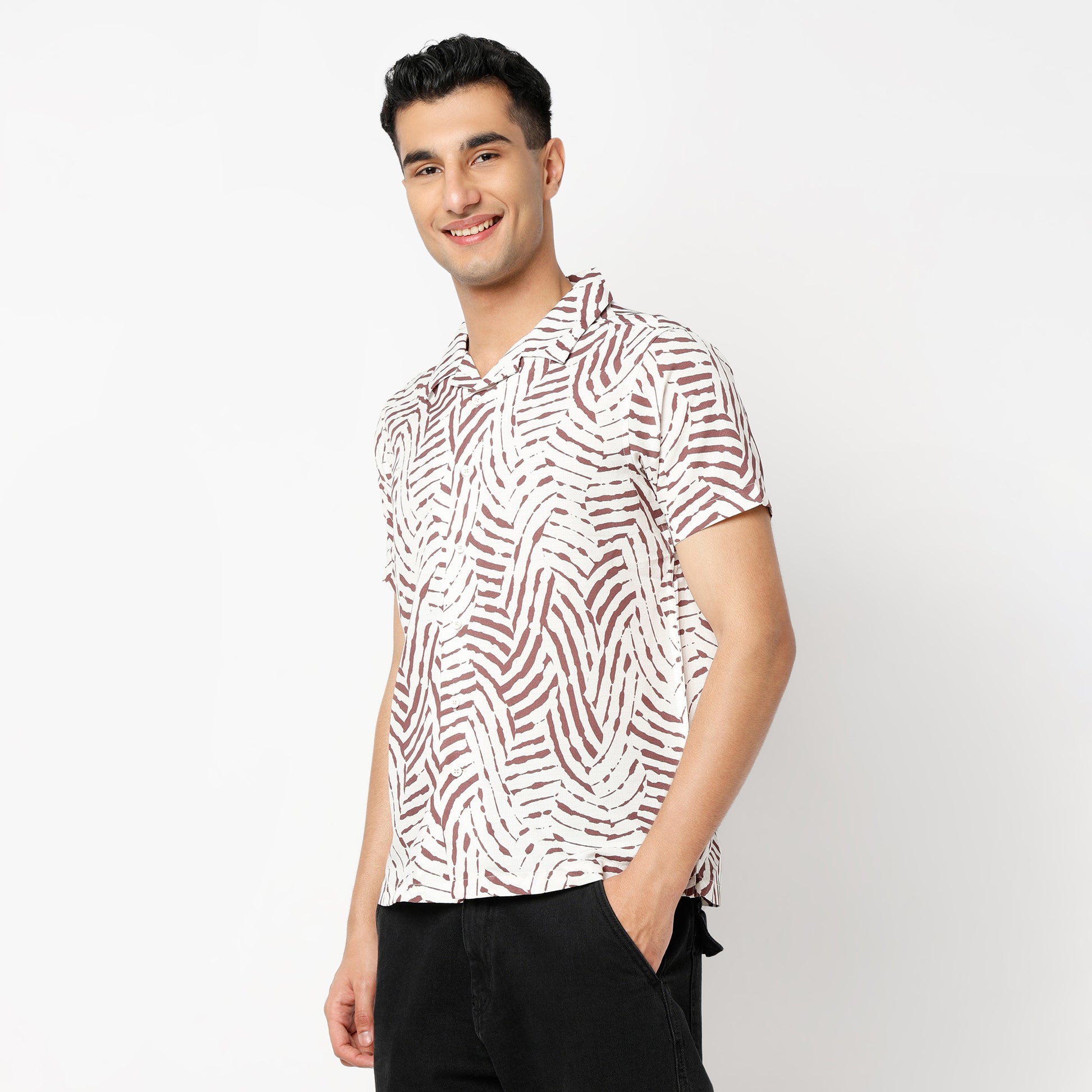Regular Fit Printed Regular Length Shirt