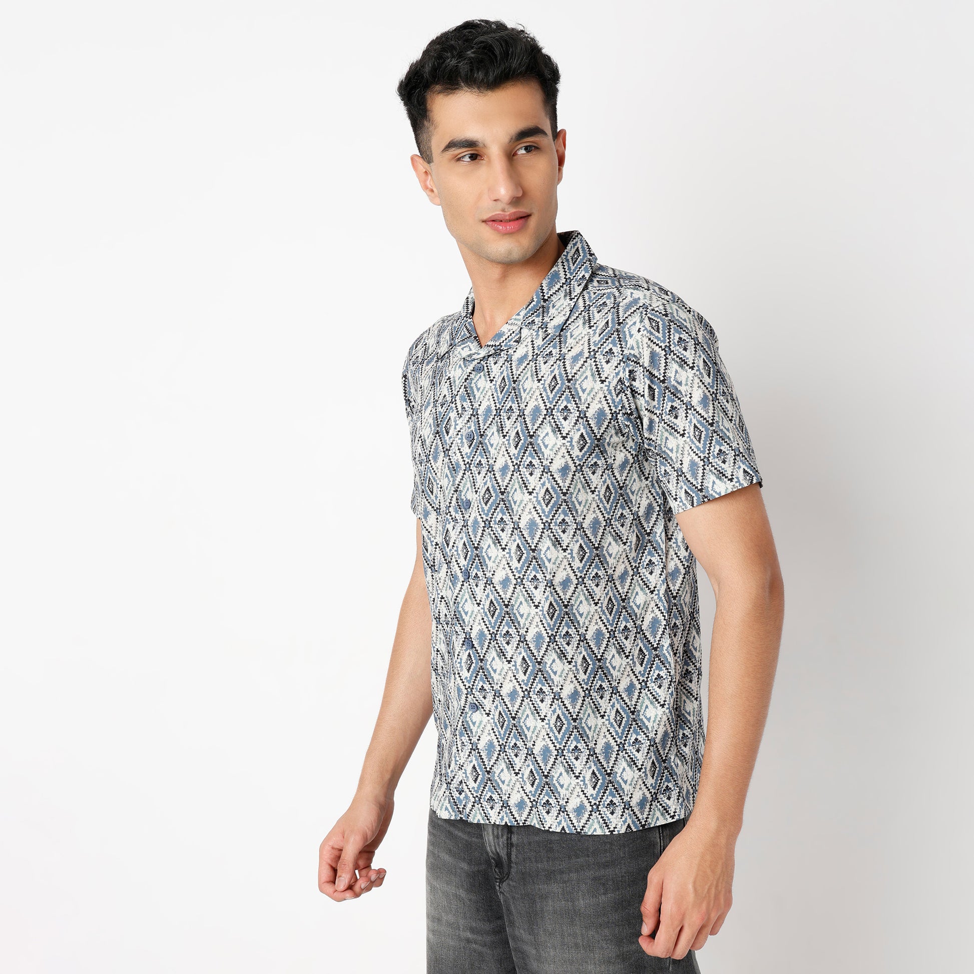 Regular Fit Printed Regular Length Shirt