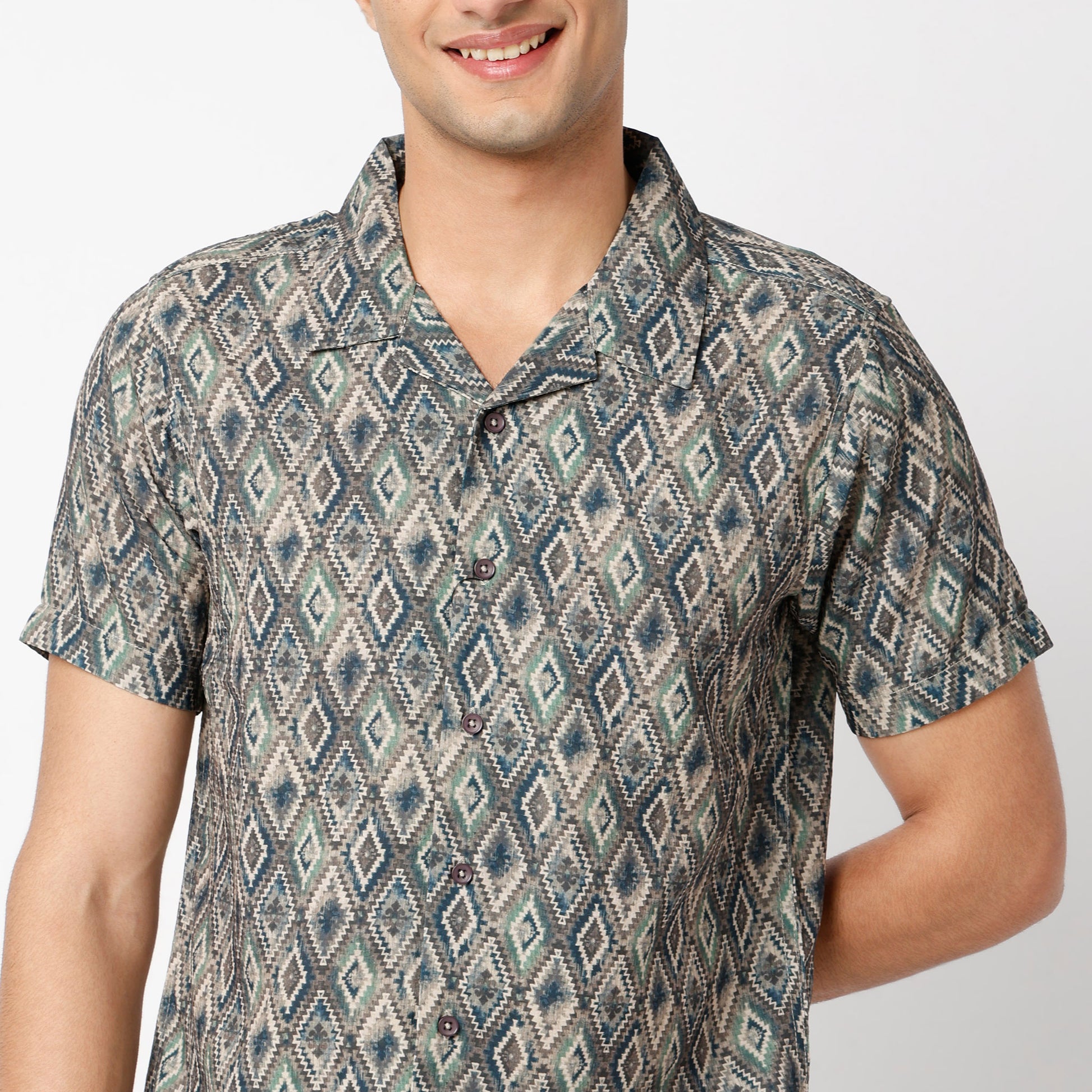 Regular Fit Printed Regular Length Shirt
