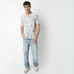 Regular Fit Printed Camp Collar Regular Length Shirt