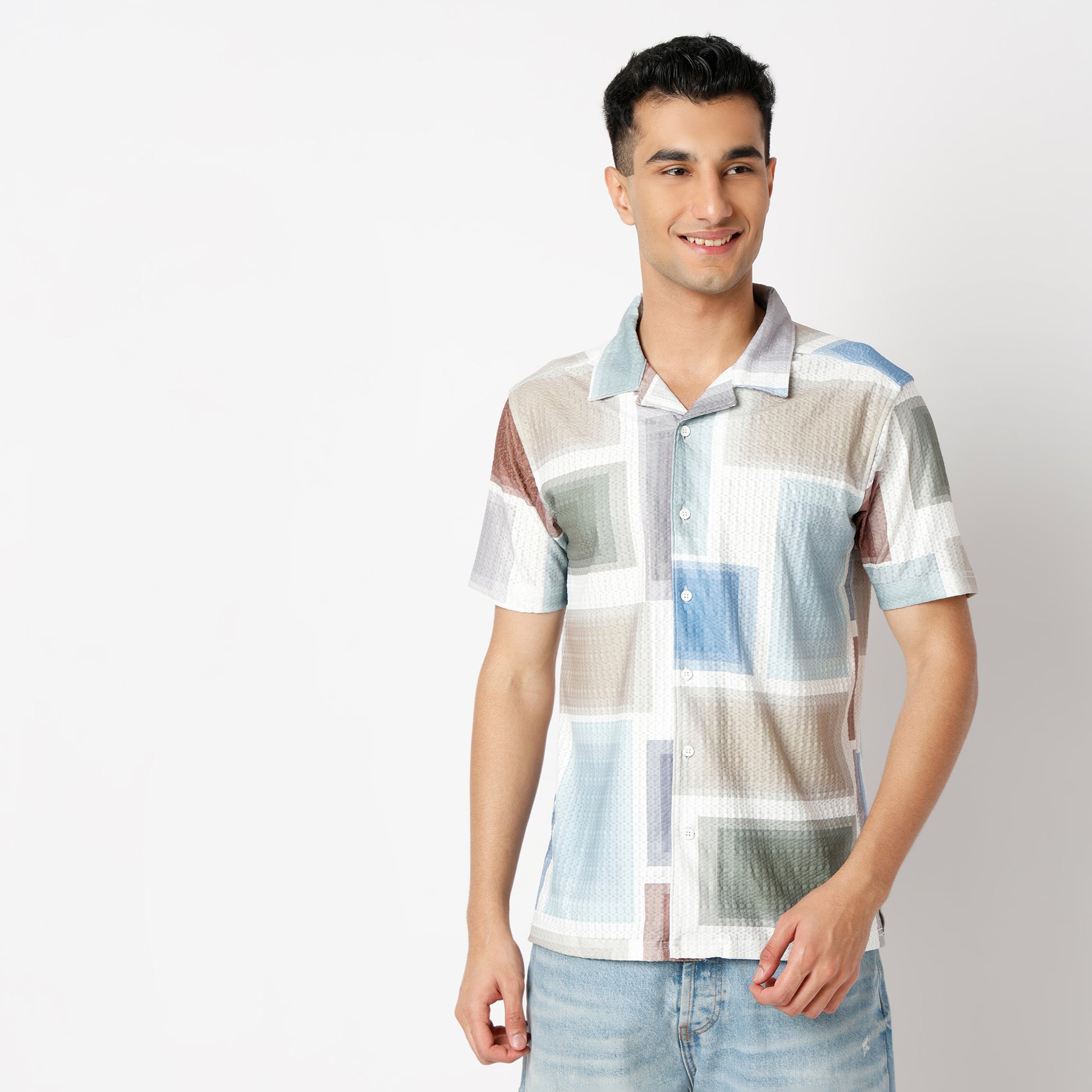 Regular Fit Printed Regular Length Shirt