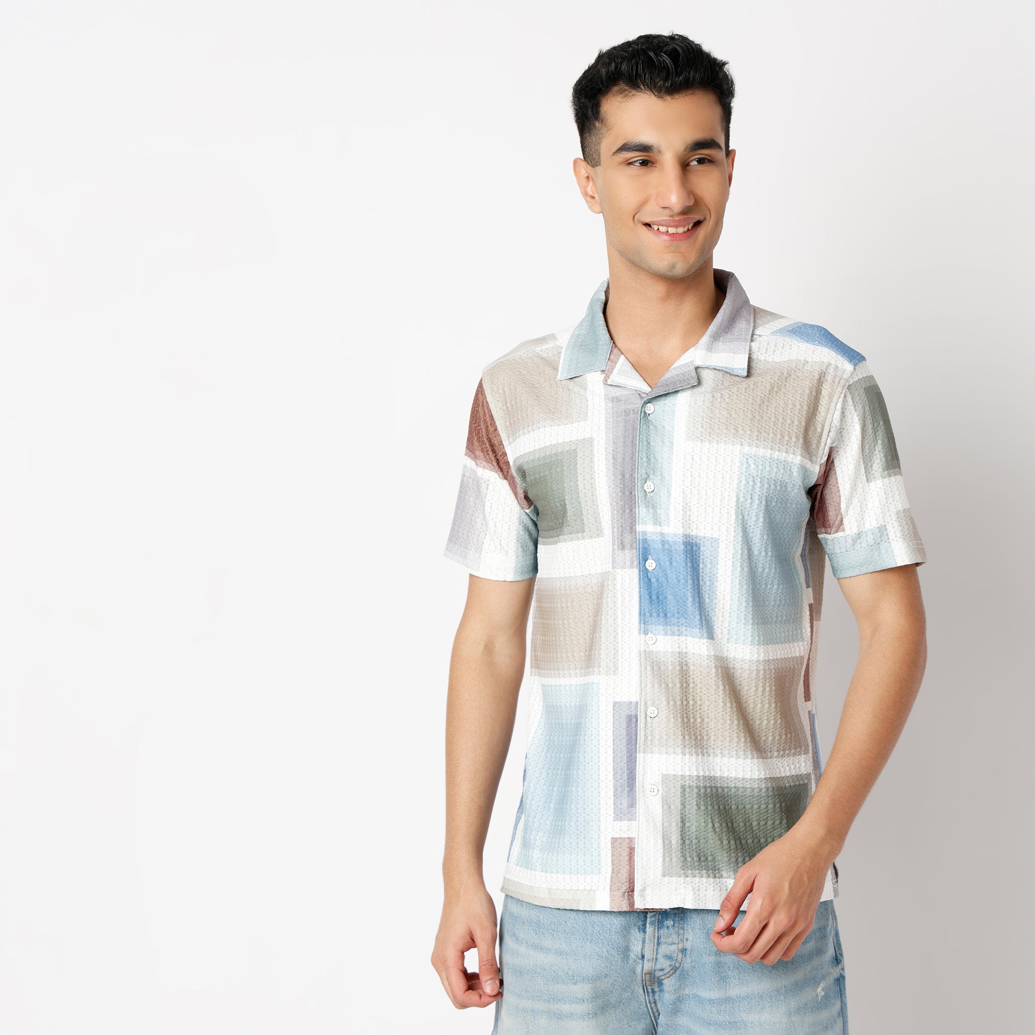 Regular Fit Printed Regular Length Shirt