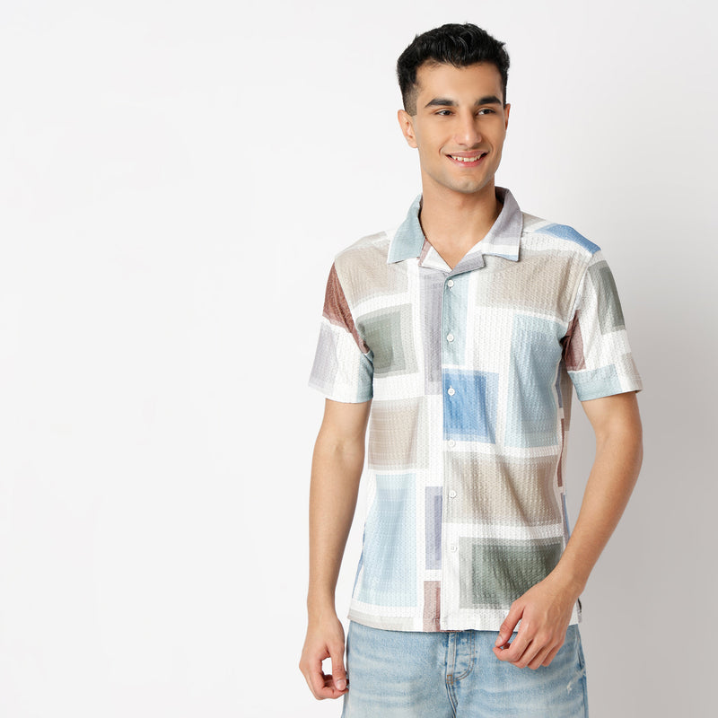 Regular Fit Printed Regular Length Shirt