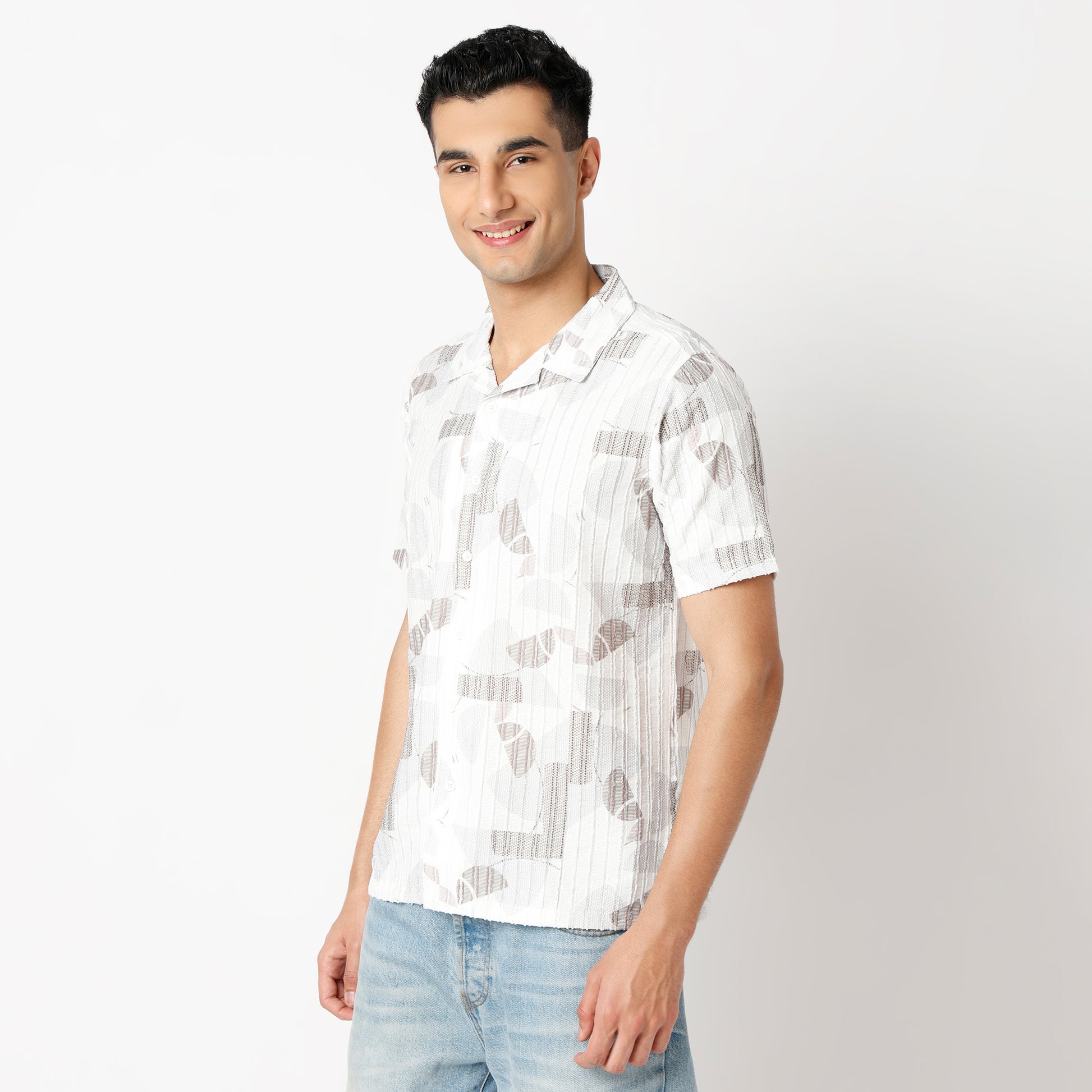 Regular Fit Printed Regular Length Shirt