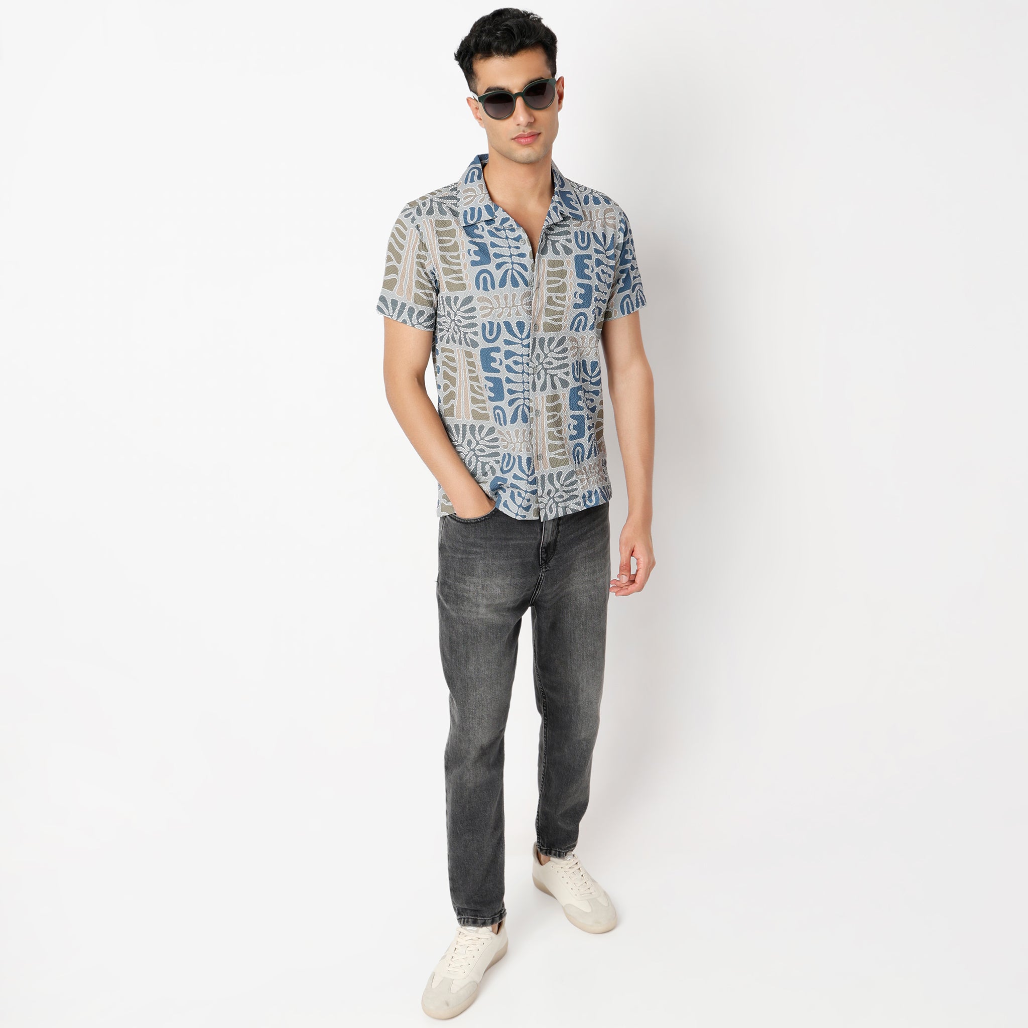 Regular Fit Printed Regular Length Shirt