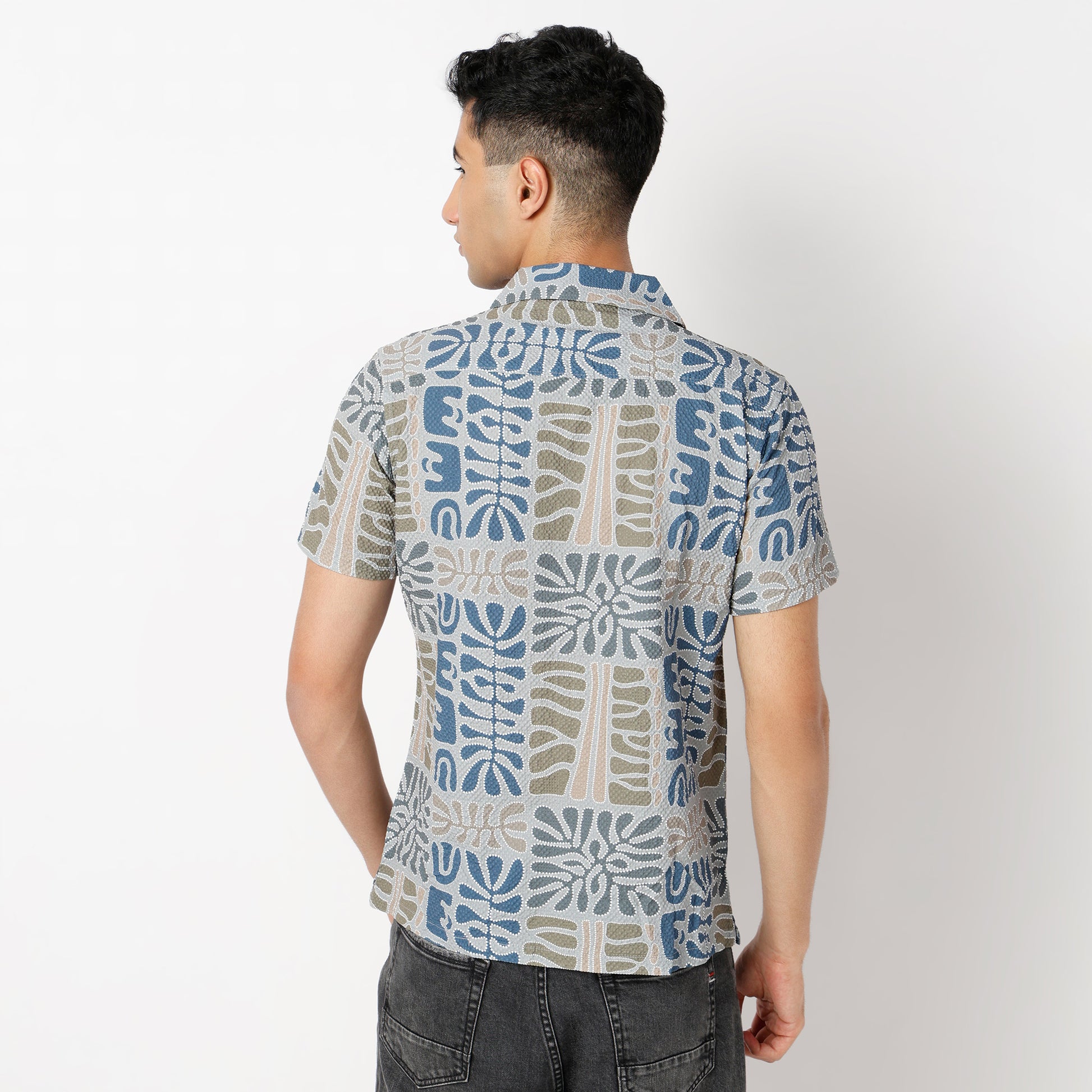 Regular Fit Printed Regular Length Shirt