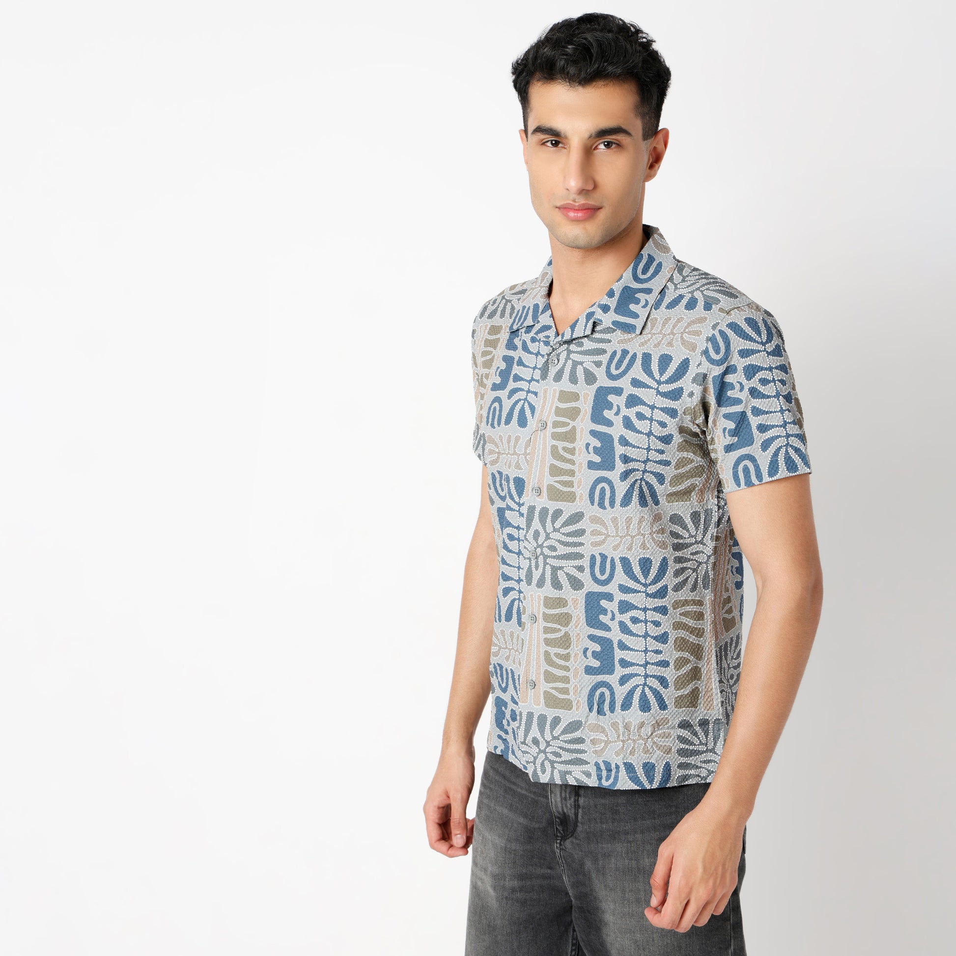 Regular Fit Printed Regular Length Shirt
