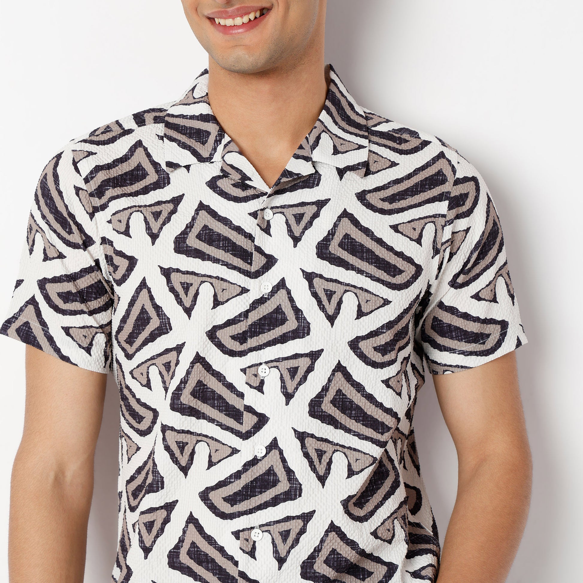 Regular Fit Printed Regular Length Shirt