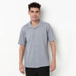 Structured Polyester Camp Collar Shirt