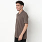 Structured Polyester Camp Collar Shirt