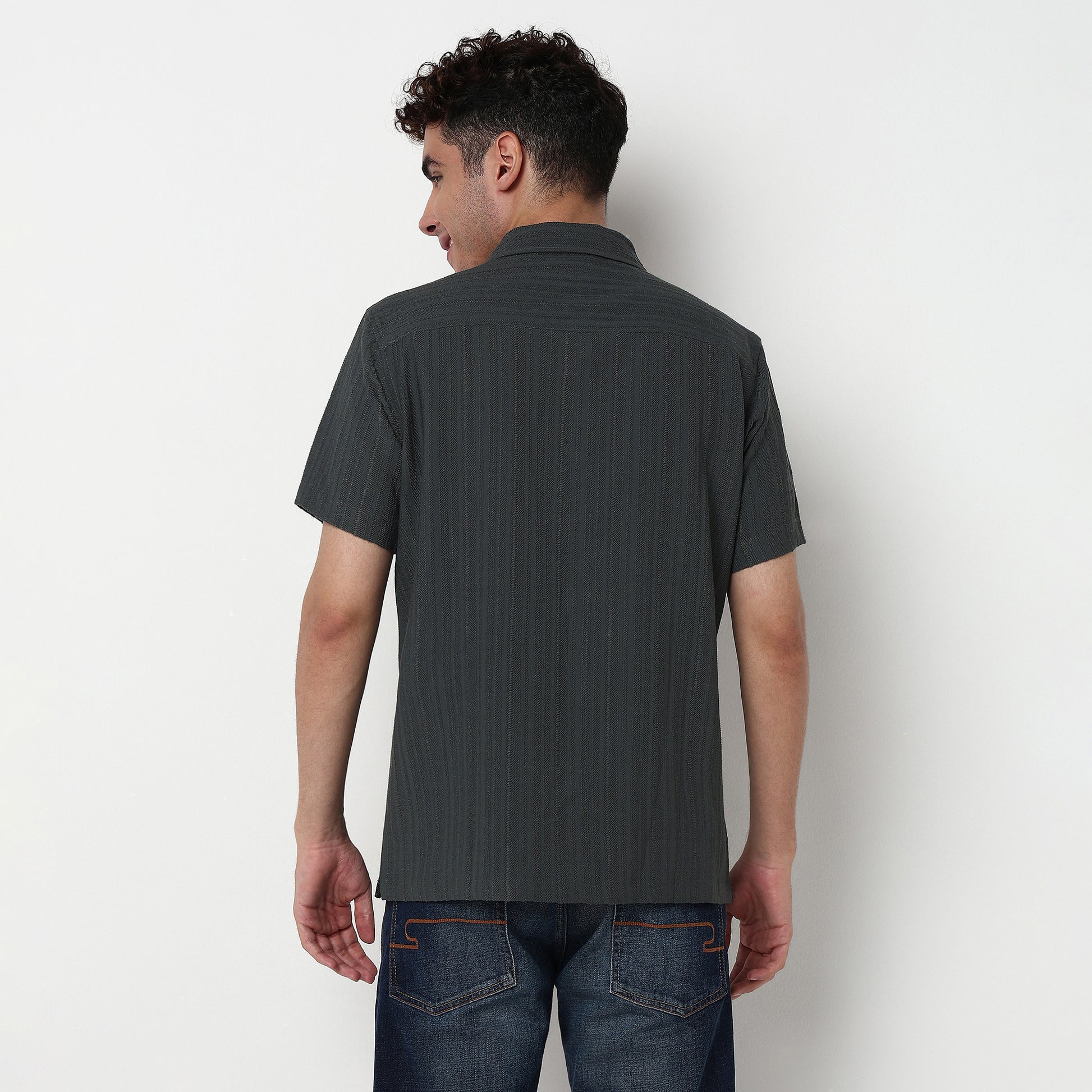 Polyester Structured Knit Shirt