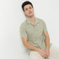 Half Sleeve Camp Collar Mood Shirt