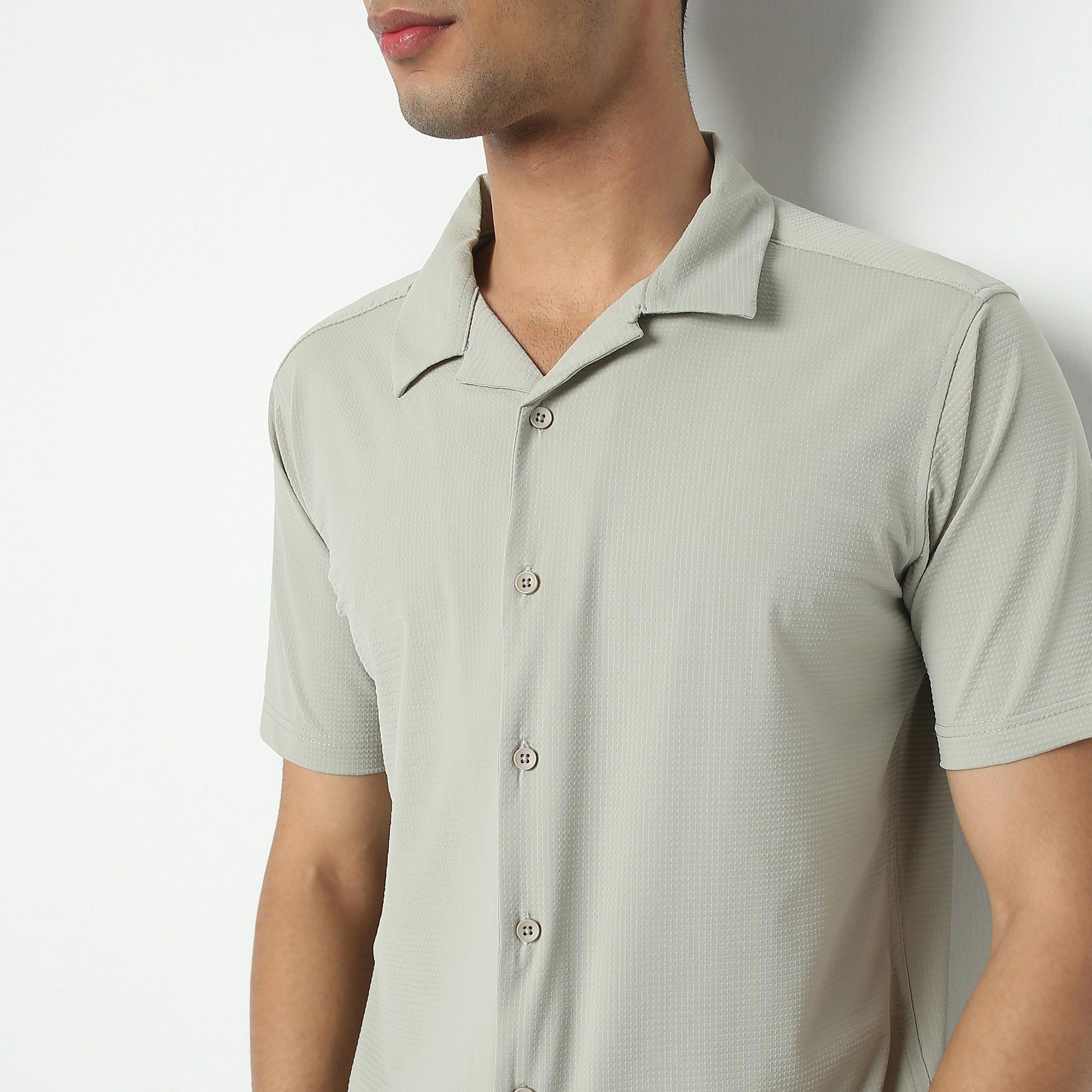 Regular Fit Printed Shirt Collar Regular Length Shirt