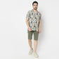 Regular Fit Printed Camp Collar Regular Length Shirt