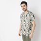 Regular Fit Printed Camp Collar Regular Length Shirt