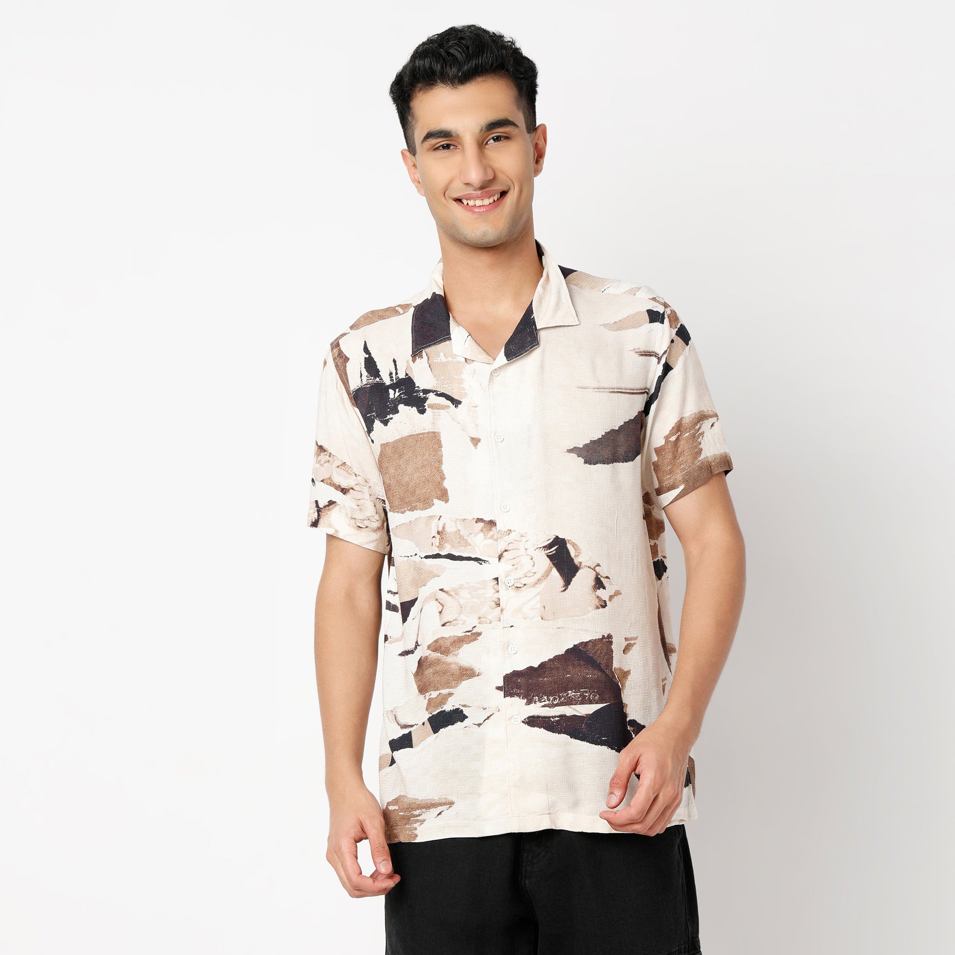 Regular Fit Printed Regular Length Shirt