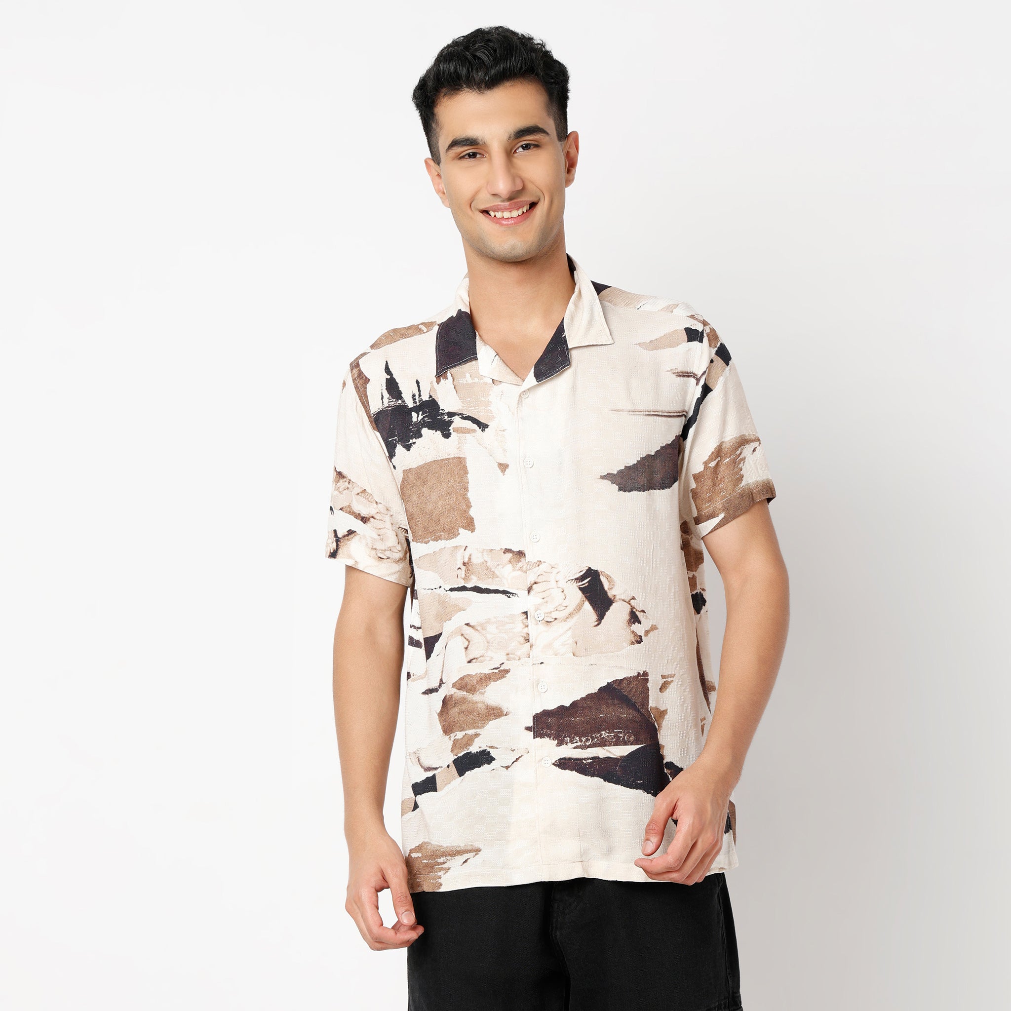 Regular Fit Printed Regular Length Shirt