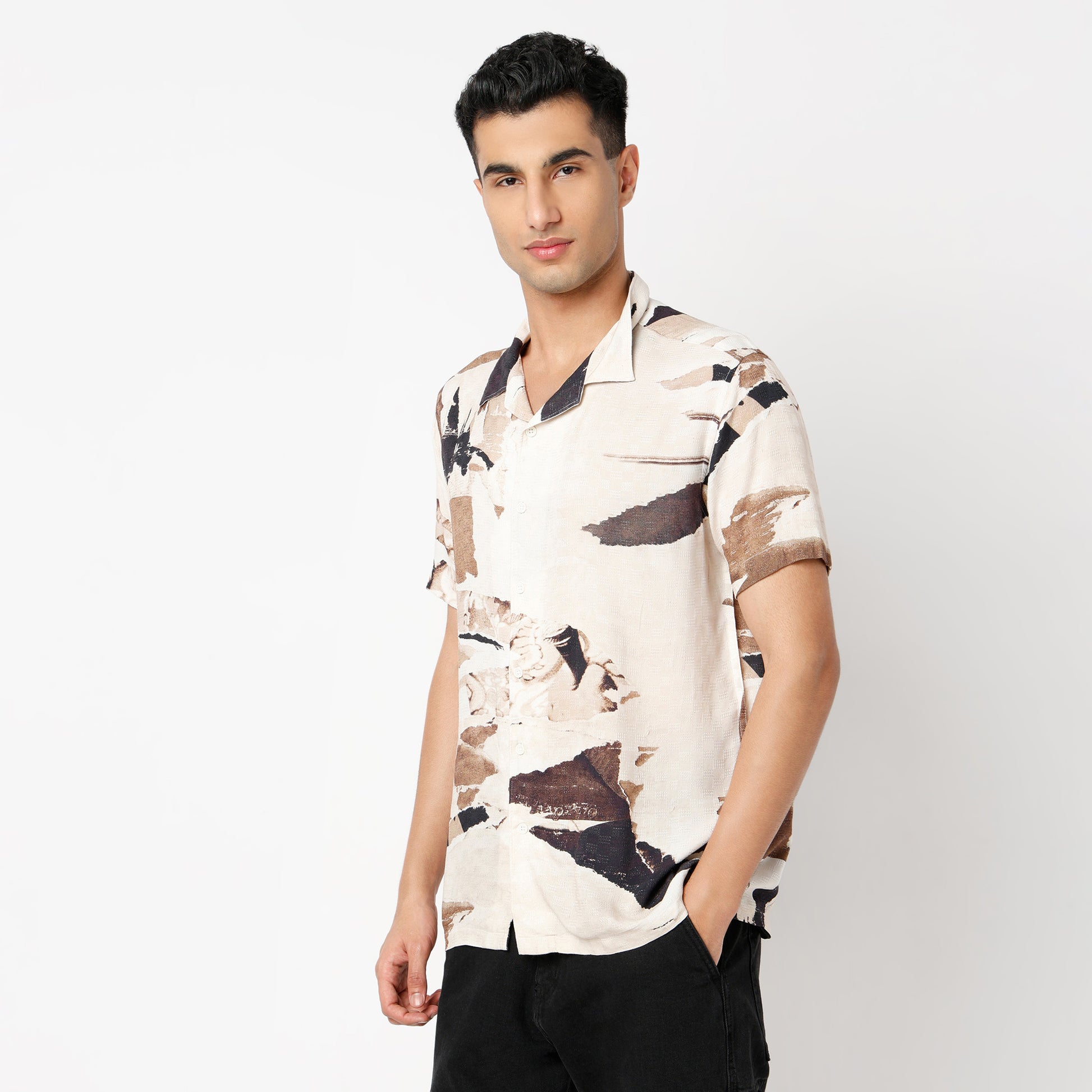 Regular Fit Printed Regular Length Shirt