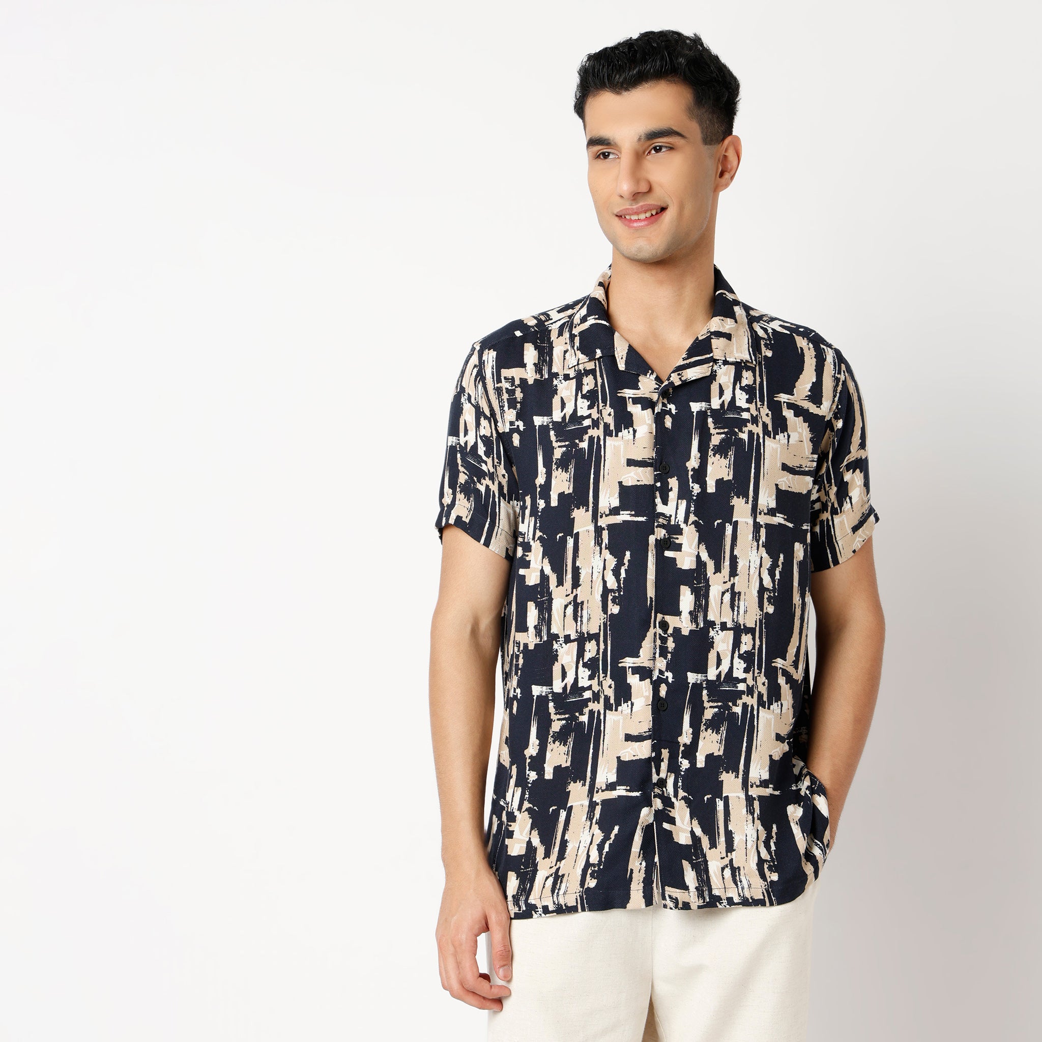 Regular Fit Printed Regular Length Shirt