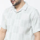 Regular Fit Striped Camp Collar Shirt