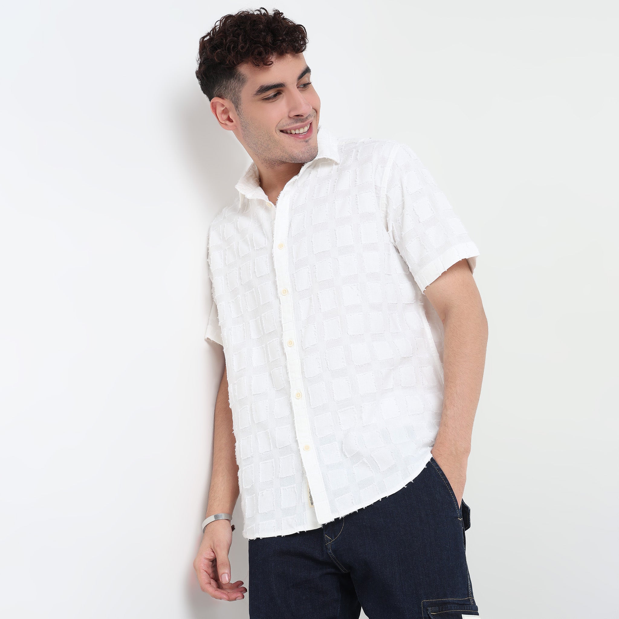 Solid Cotton Cuban Shirt