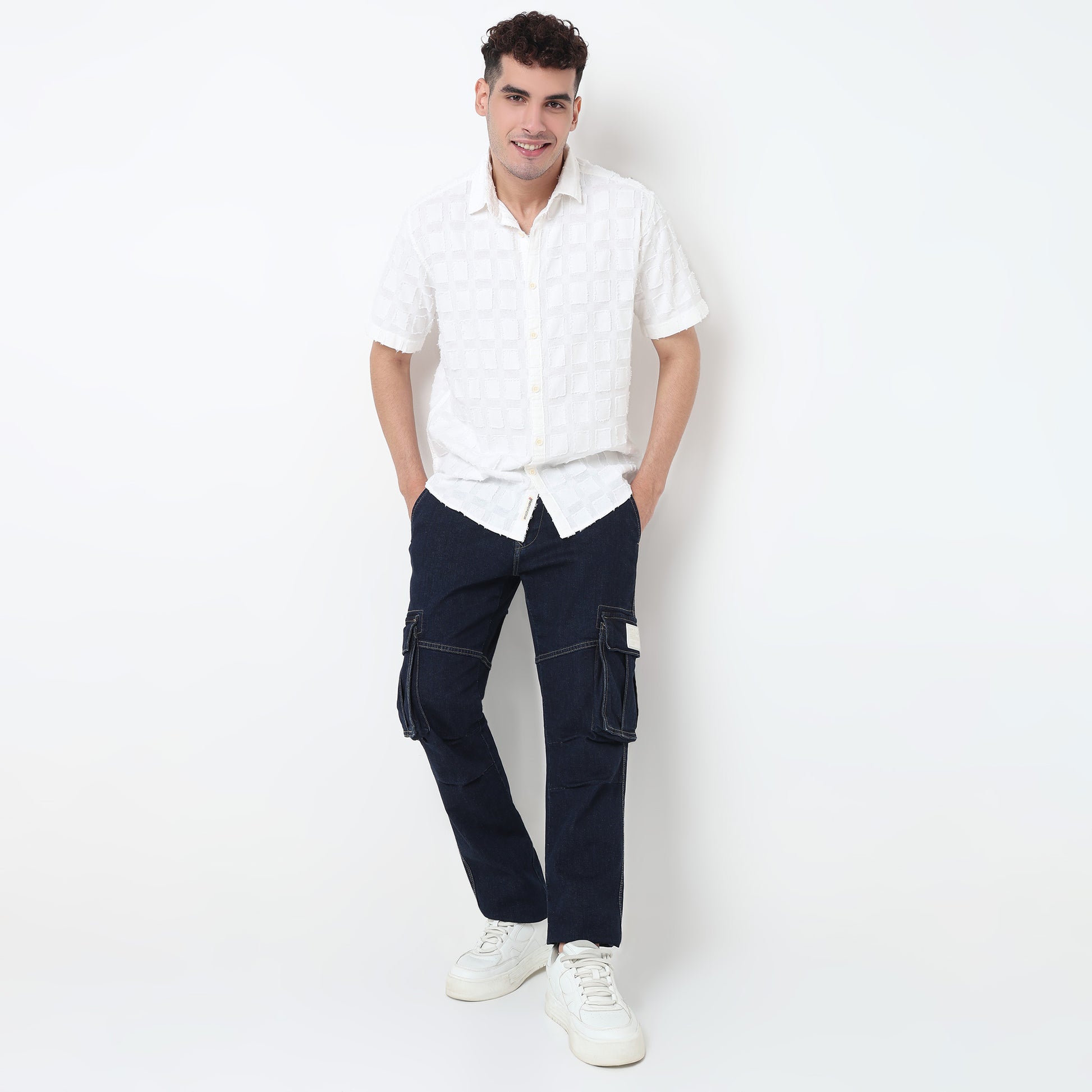 Solid Cotton Cuban Shirt