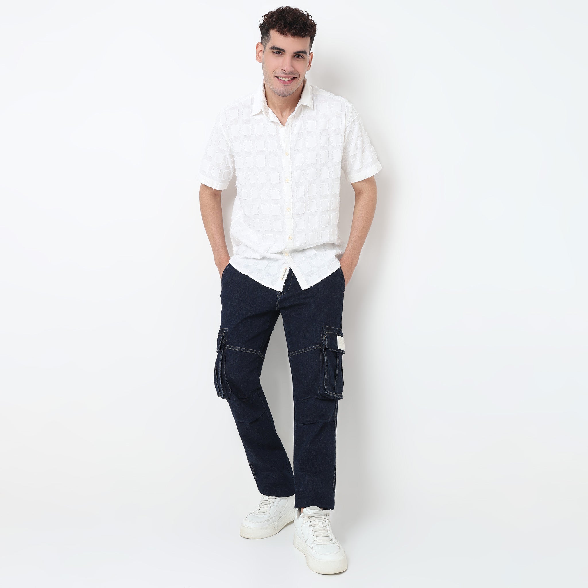Solid Cotton Cuban Shirt