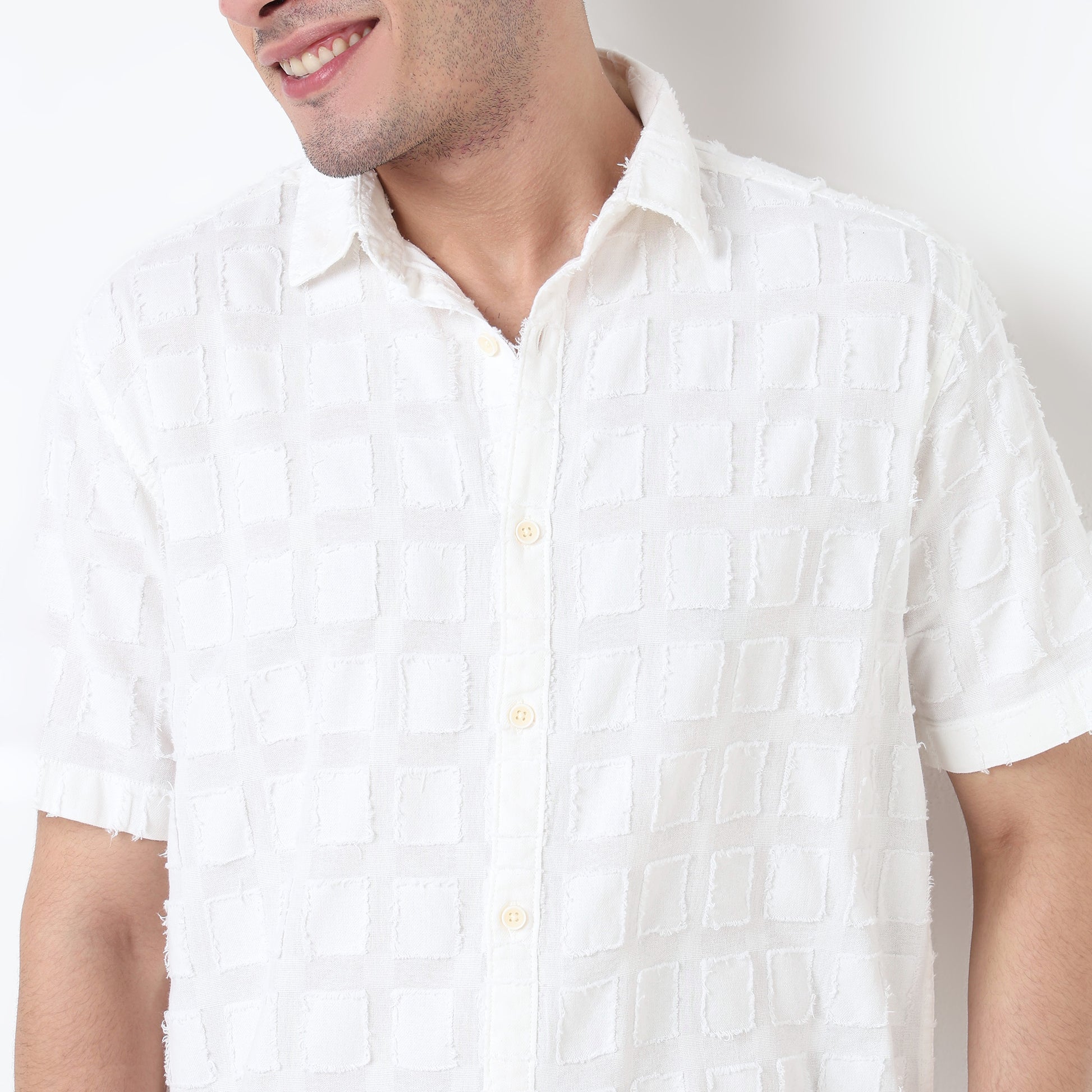 Solid Cotton Cuban Shirt