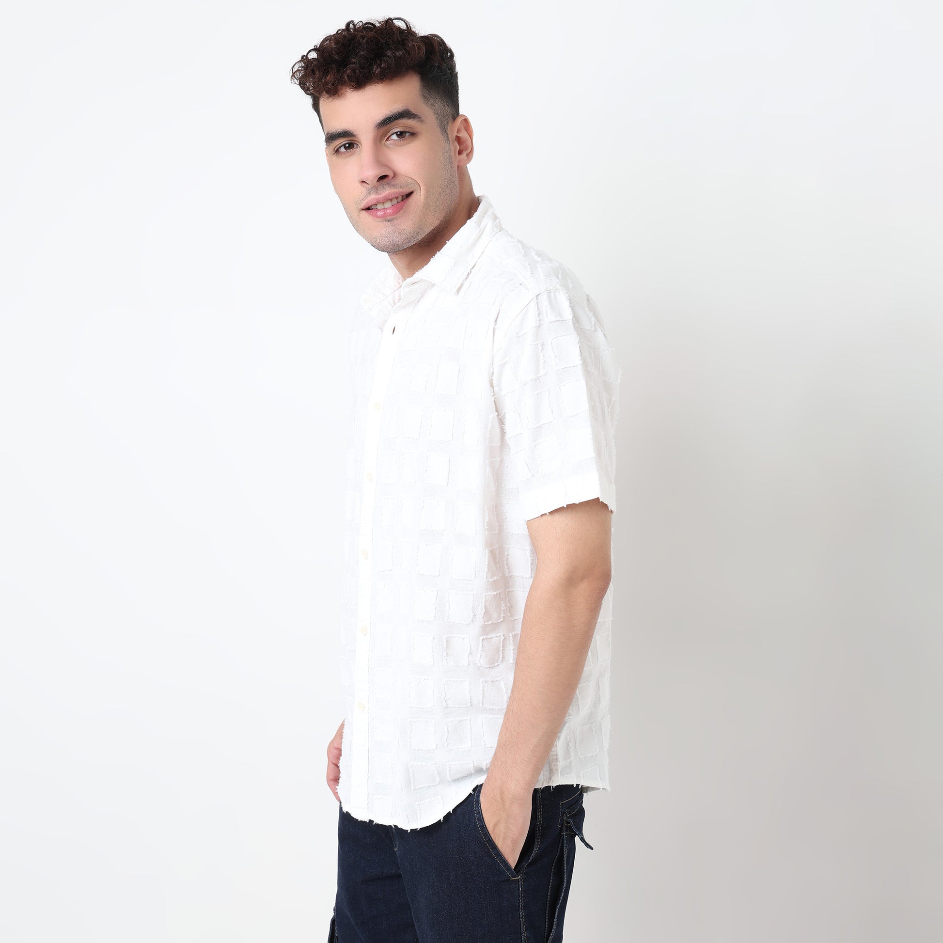 Solid Cotton Cuban Shirt