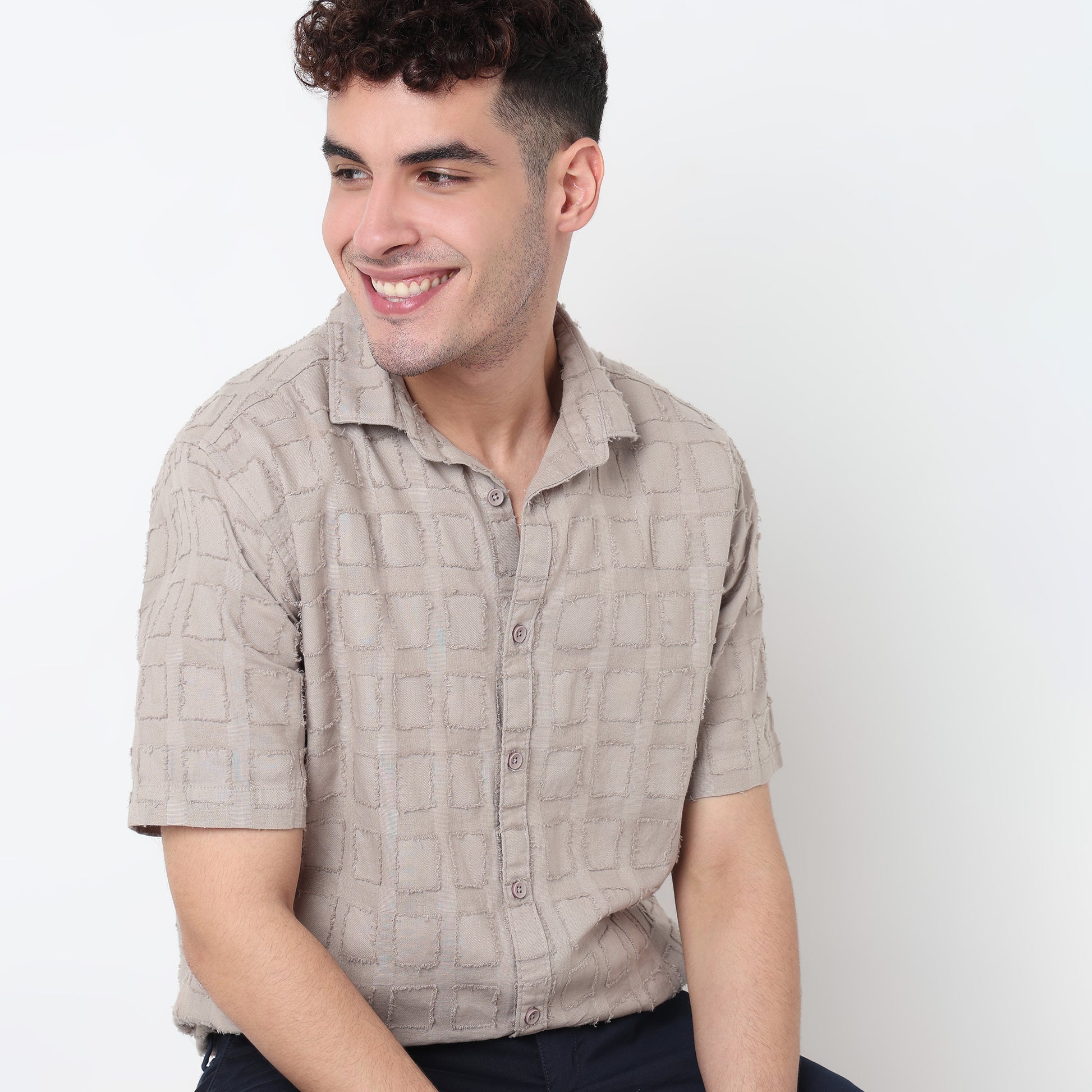 Solid Cotton Cuban Shirt