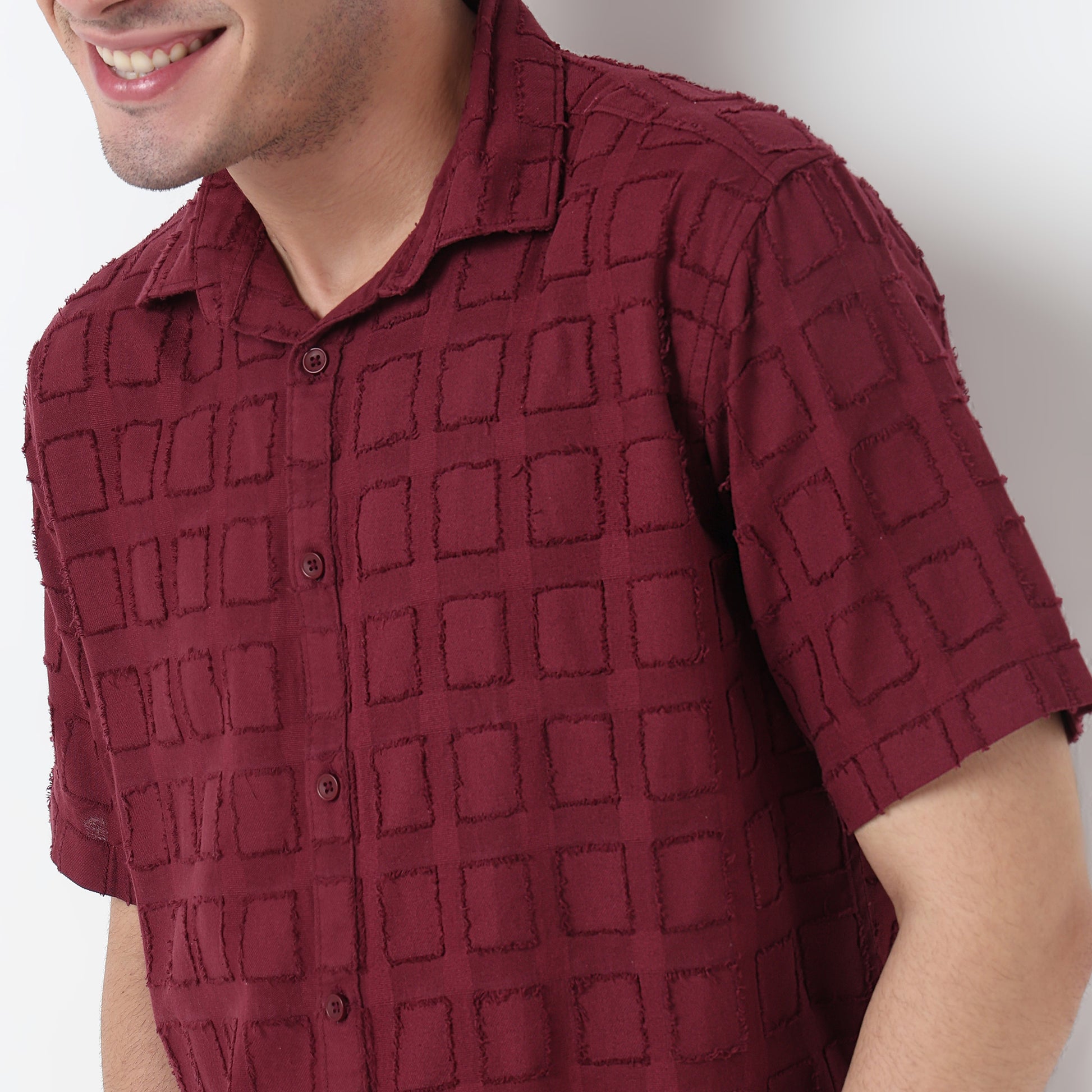 Solid Cotton Cuban Shirt
