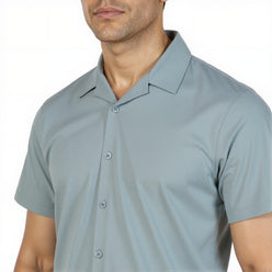 Buy Men Regular Fit Solid Half Sleeve Shirt  - Style Union