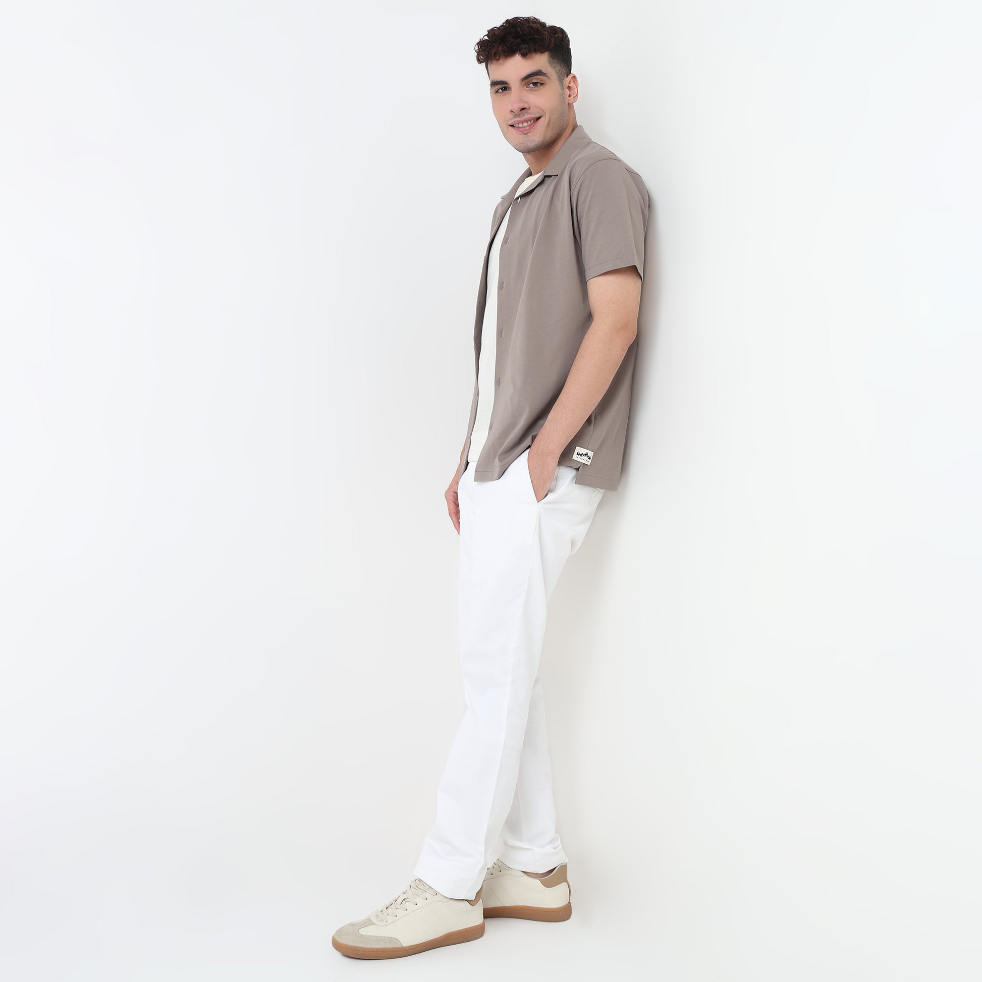 Buy Men Regular Fit Solid Half Sleeve Shirt  - Style Union