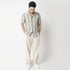 Striped Modern Smart Mood Camp Collar Half Sleeve Shirt