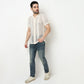 Crochet Camp Collar Cotton Shirt