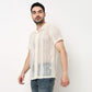 Crochet Camp Collar Cotton Shirt