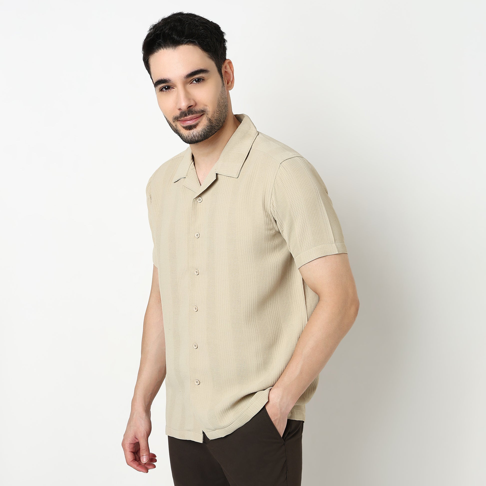 Printed Cotton Half Sleeve Shirt