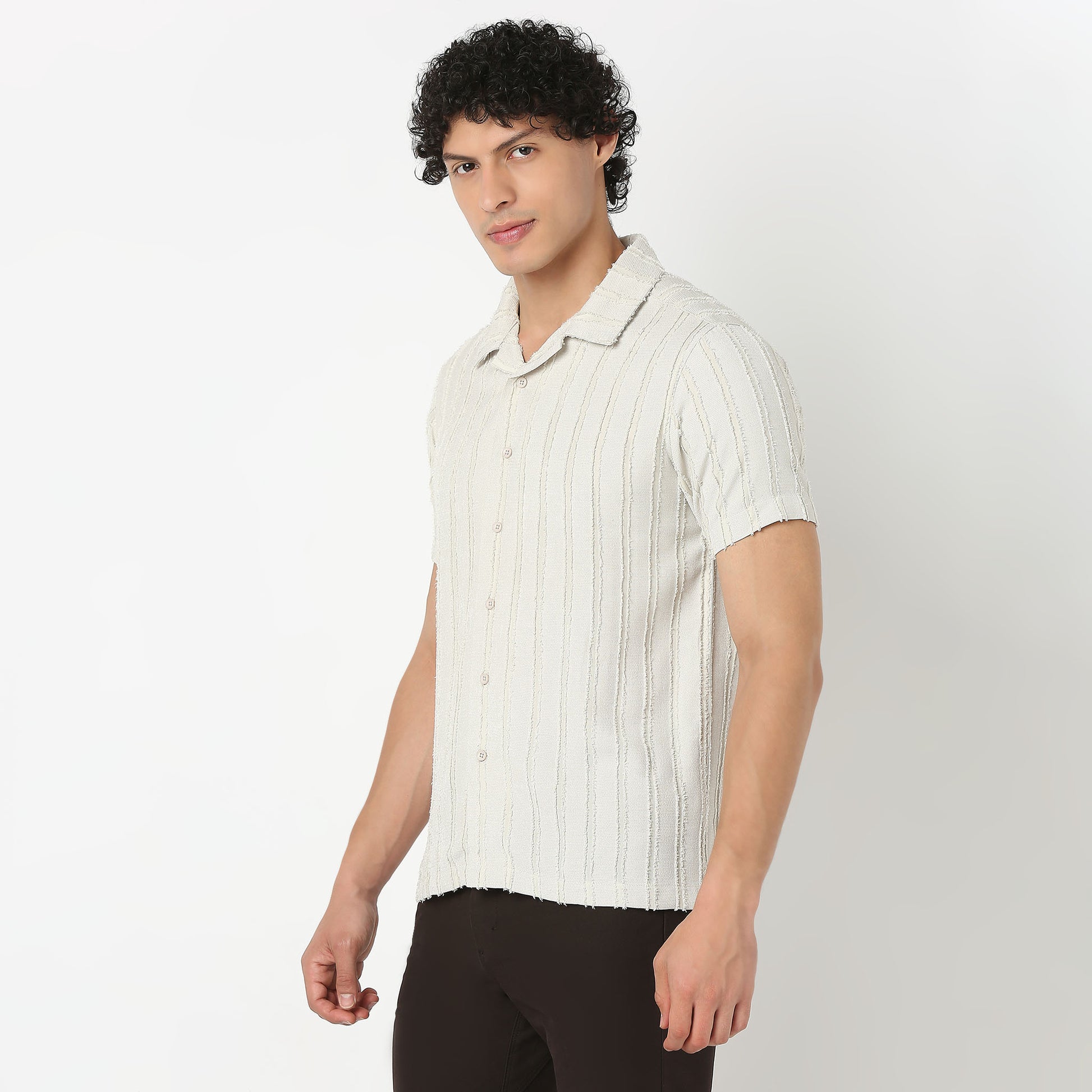 Camp Collar Structured Shirt