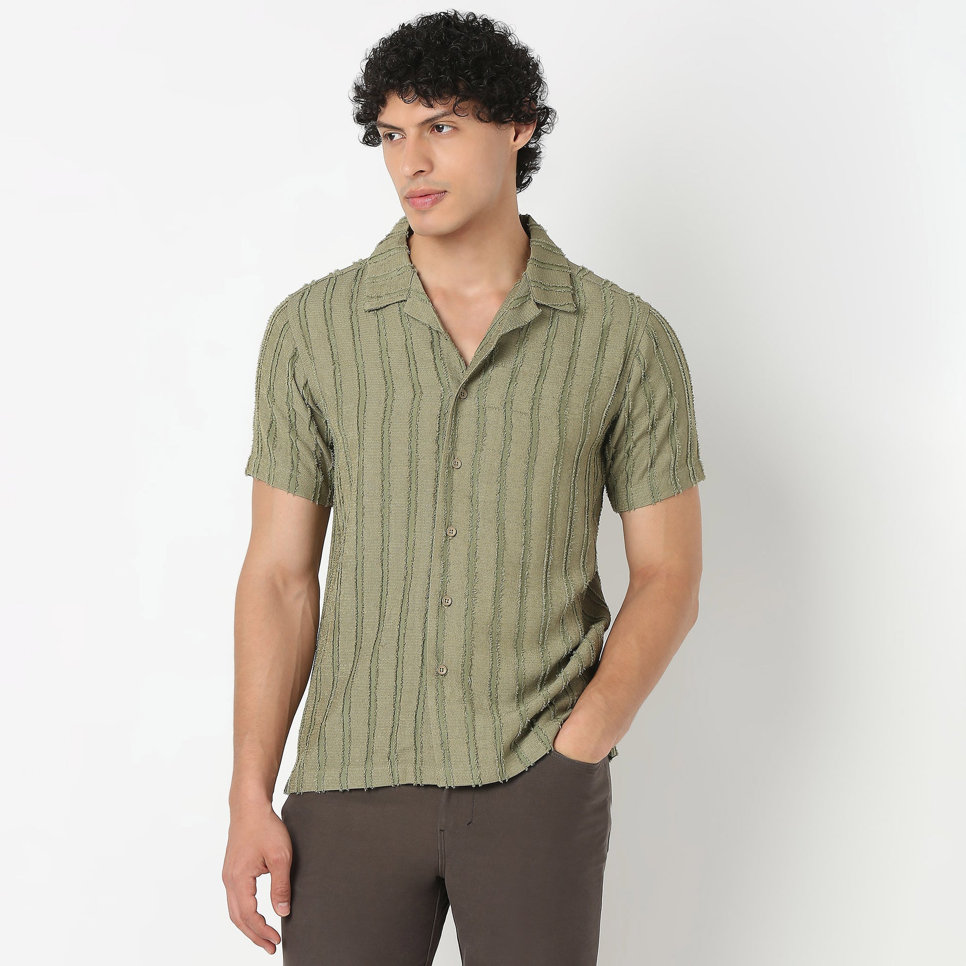 Camp Collar Structured Shirt